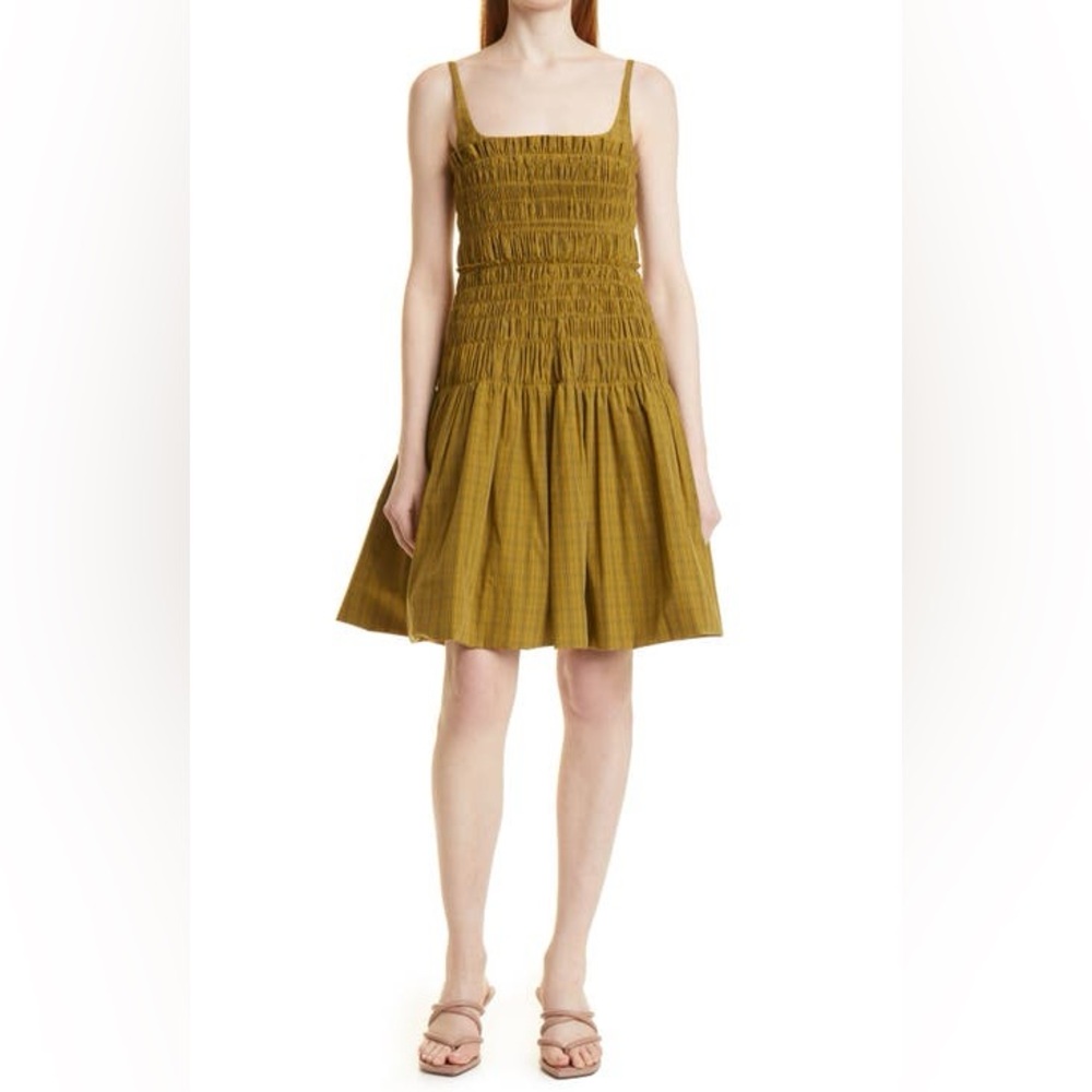 Rebecca Taylor Shirred Sleeveless Mini Dress
